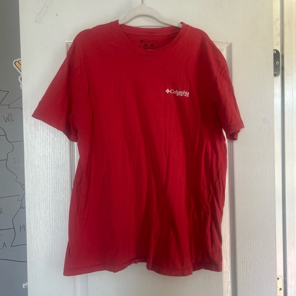 Columbia Red Short Sleeve Logo Tee